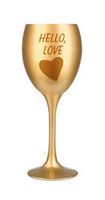 kieliszek do wina złoty  HELLO LOVE KW31