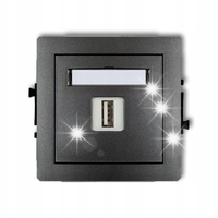 ŁADOWARKA USB 5V 2A KARLIK DECO GRAFITOWY