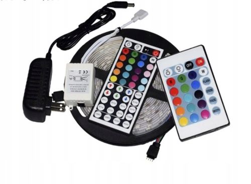ZESTAW 5 METRÓW TAŚMY LED RGB + pilot na Arena.pl