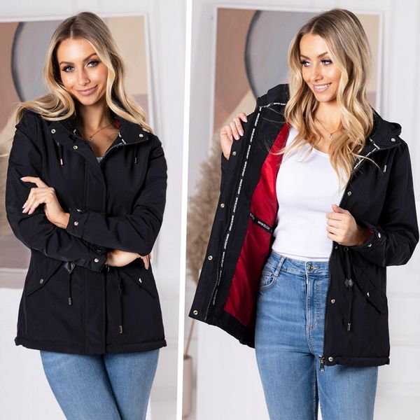 TALIOWANA WIOSENNA Kurtka PARKA z Kapturem 3 KOLORY Przejściowa XL zdjęcie 15