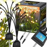 Lampy solarne ogrodowe kule lampa solarna wbijana do ogrodu kula LED 70cm