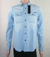 Męska koszula jeansowa Replay - Blue Jeans Regular oryg. rozmiar S