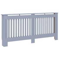 Osłona na kaloryfer, antracytowa, 172x19x81 cm, MDF