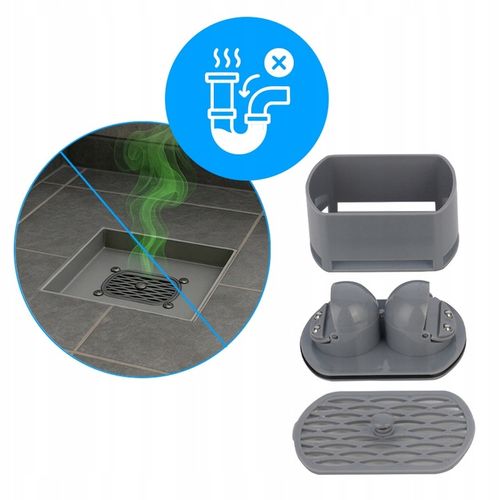 ODPŁYW LINIOWY KWADRATOWY 15x15 CM INOX OBROTOWY NISKI SYFON 360 DL07 FIX na Arena.pl