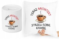 Dla Architekta Zestaw Poduszka + Skarbonka Prezent Z Nadrukiem Ze Zdjęciem