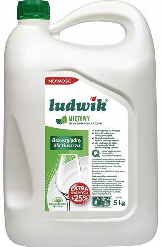 Płyn do mycia naczyń LUDWIK Mięta 5000 ml na Arena.pl