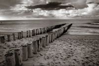 Fototapeta Czarno-biała Plaża MORZE do Salonu 90x60