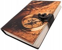 Notes skórzany kompas retro vintage 200 stron 18 × 13 cm AH10A