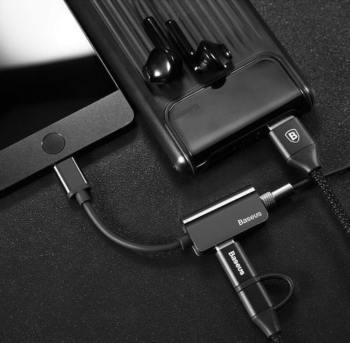 Adapter Baseus USB-C To USB-C + Jack 3.5mm Black na Arena.pl