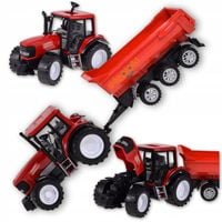TRAKTOR CIĄGNIK MASZYNA ROLNICZA PRZYCZEPA FARMER ZABAWKA DLA DZIECI ROLNIK