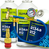 DUŻY ZESTAW CLIMAPRO DO NABIJANIA KLIMATYZACJI AUT Z R134a PRZEWÓD ADAPTER