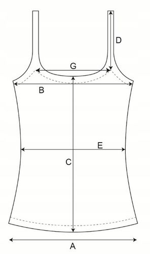 PODKOSZULEK na wąskich ramiączkach damski GŁADKI BAWEŁNIANY - M na Arena.pl