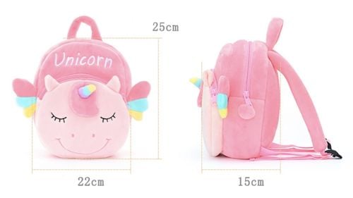 Miękki plecak przedszkolny dla dzieci pluszowy funkcjonalny jednorożec róż na Arena.pl