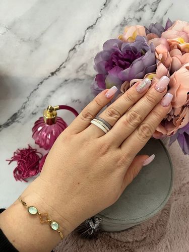 1519 Komplet 3 pierścionków ceramicznych CYRKONIE r 8/18mm sta na Arena.pl