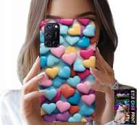 ETUI DO OPPO A52 - KOLOROWE SERCA MOŻLIWOŚĆ PERSONALIZACJI