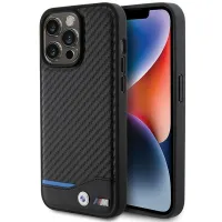 bmw bmhcp15x22nbck iphone 15 pro max 6.7 czarny/black leather carbon