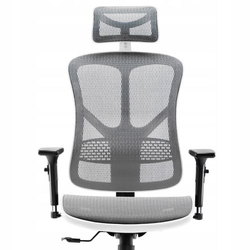 Fotel ergonomiczny Diablo Chairs V-BASIC Biało-szary na Arena.pl