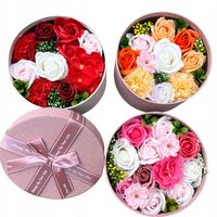Flowerbox Kwiaty Mydlane Róże na prezent flower box MM70
