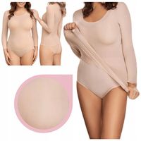 Koszulka CORIN Kylie 51770 z rękawem 3/4 gładka one size beżowa top basic