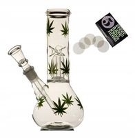 Fajka wodna bongo szklane ICE Don't Panic Leaf