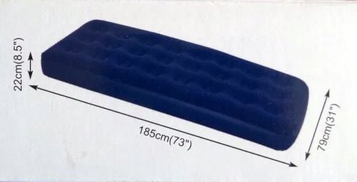 Materac welurowy jednoosobowy 185x79x22 cm 11746 na Arena.pl