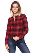 DAMSKA KURTKA PRZEJŚCIOWA WRANGLER SHERPA JACKET RED W4110XS47 L