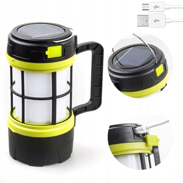 MOCNA LATARKA TURYSTYCZNA LED KEMPINGOWA LAMPA PODRĘCZNA UCHWYT POWERBANK zdjęcie 2