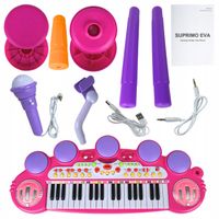 ORGANY ORGANKI KRZESEŁKO PIANINKO MP3 Z MIKROFONEM KEYBOARD USB DLA DZIECI