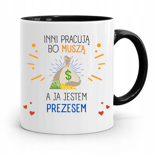 Dla Prezesa Viceprezesa Kubek Czarny Na Prezent Z Nadrukiem Ze Zdjęciem na Arena.pl