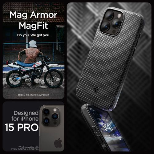 spigen mag armor magsafe iphone 15 pro matte black na Arena.pl