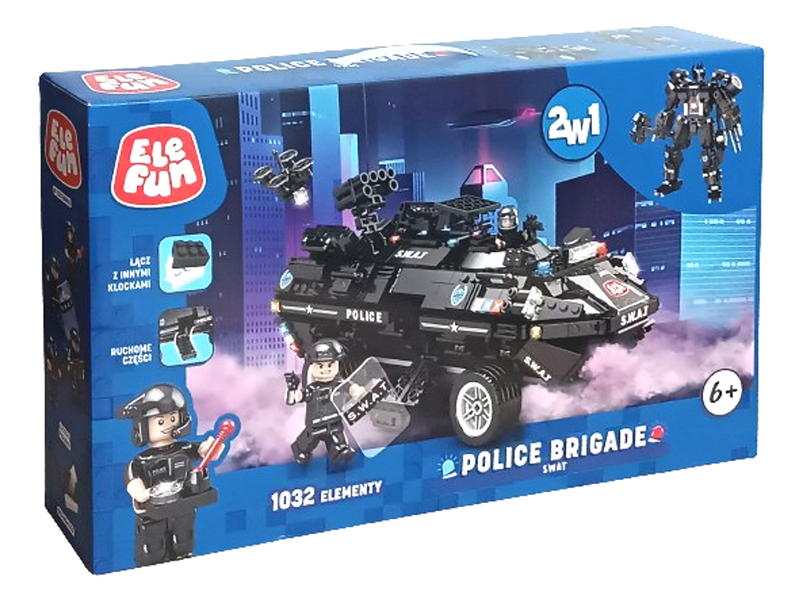 Klocki Elefun Police - SWAT 2w1 C0551A zdjęcie 1