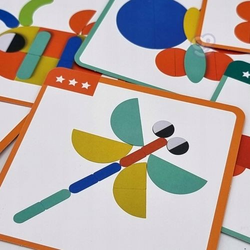 Drewniana Układanka Montessori 40 Wzorów 55 el. na Arena.pl