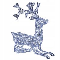 RENIFER ŚWIECĄCY DUŻY 130LED OZDOBA ŚWIĄTECZNA Z GŁOWĄ LAMPKI DEKORACJA