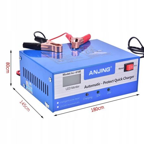 PROSTOWNIK SAMOCHODOWY DO AKUMULATORÓW 12V 24V 12A na Arena.pl