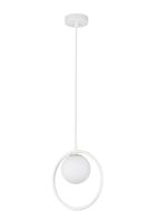 Wisząca lampa salonowa Ring pierścień ball biała okrągła