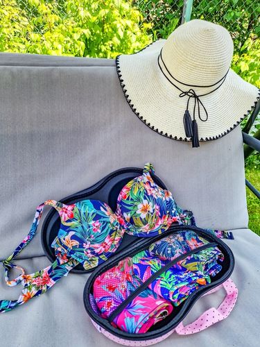 Stylowe etui na bieliznę biustonosz podróż różowe Kontri E1001 na Arena.pl