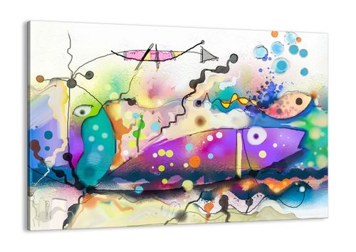 Obraz Na Płótnie - Ryby Pastele  - 100X70 Cm - Aa100X70-4096 na Arena.pl