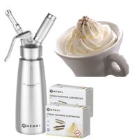 SYFON DO BITEJ ŚMIETANY HENDI DEKORATOR STAL NIERDZEWNA + 20 NABOI