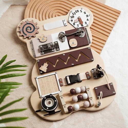 TABLICA SENSORYCZNA MANIPULACYJNA MONTESSORI BEAR na Arena.pl