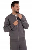 Bluza Dresowa Męska Bomberka na zamek Bawełniana SZARA MORAJ - M