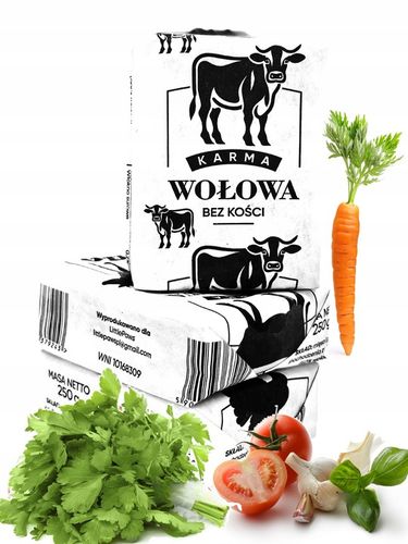 10 KG MIĘSO MROŻONE DLA PSA WOŁOWE BEZ KOŚCI WOŁOWINA BARF KARMA na Arena.pl