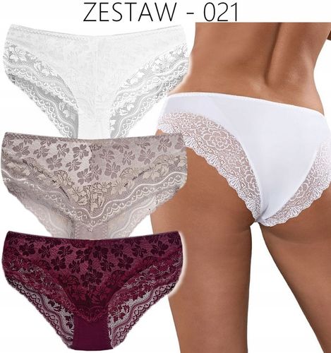 3x MAJTKI KORONKOWE Figi Bawełniane JAKOŚĆ 4XL/5XL na Arena.pl