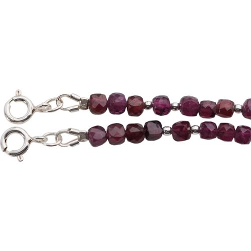 Bransoletka - Granat, Hematyt i srebro na Arena.pl