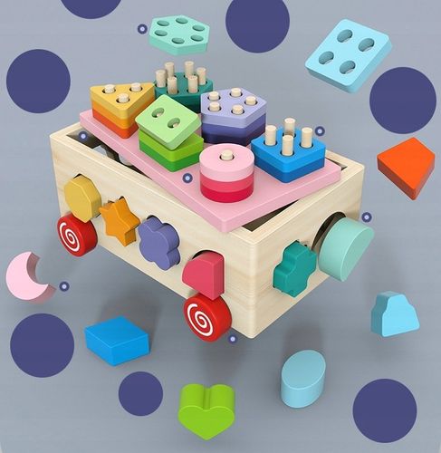 Drewniana kostka EDUKACYJNA SORTER KLOCKI 924 na Arena.pl