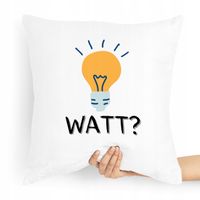 Poduszka Prezent Dla Elektryka Zarówka Watt Z Nadrukiem Ze Zdjęciem