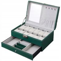 PUDEŁKO ETUI ORGANIZER SZKATUŁKA KUFEREK KASETKA NA ZEGARKI 12szt G22
