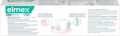 ELMEX SENSITIVE PLUS SENSITIVITY GUM CARE PASTA DO ZĘBÓW 75 ML na Arena.pl