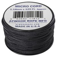 LINKA MICRO CORD SZNUR NA SZPULI ATWOOD ROPE MFG 38m (125ft) DO 46KG CZARNA