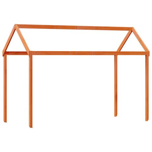 Łóżko z piętrem i daszkiem, woskowy brąz, 90x190 cm, sosnowe na Arena.pl