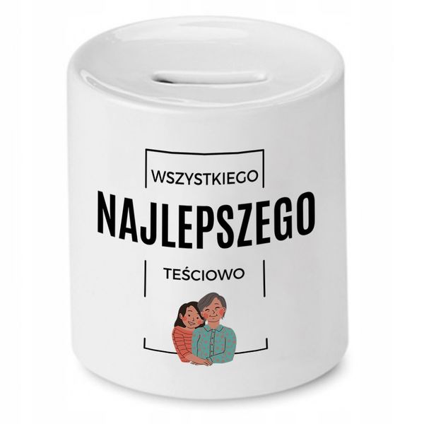 Skarbonka Dla Teściowej Wszystkiego Najlepszego Z Nadrukiem Ze Zdjęciem zdjęcie 1